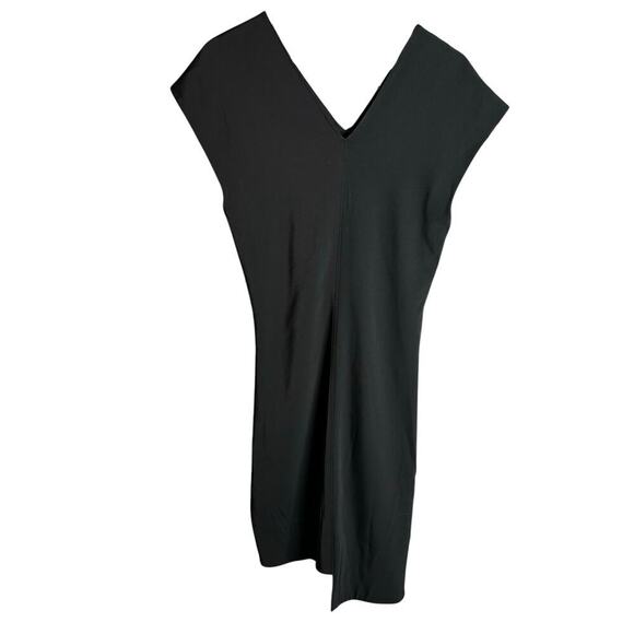 Helmut Lang Shifted Viscose Asymmetrical Dress Black Size 4 - Picture 3 of 6
